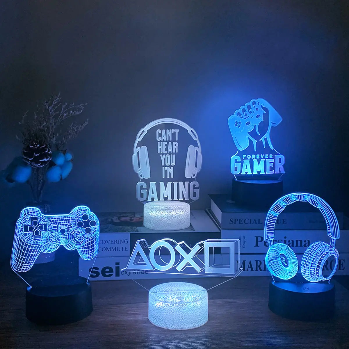 Lámpara LED Gamer 3D